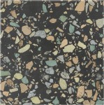 Płytka podłogowa KE-17075 Flakes  Funky Black 18,5x18,5  