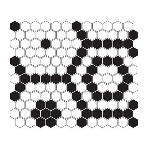 mini hexagon b&amp;w bee.jpg