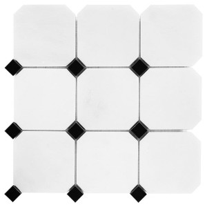 Mozaika kamienna Pure B&W Octagon 100 30,5x30,5
