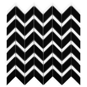 Mozaika kamienna Pure Black Chevron Mix  31x30,5
